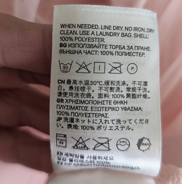 H&M Limited Edition SHEER Mesh Pleated Long Pastel Pink Festival Skirt Size 4 - Picture 13 of 15